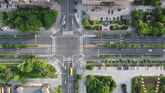 航拍衡阳解放大道十字路口