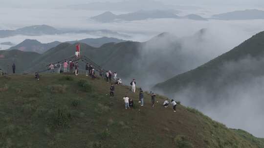 信宜白石大喊地航拍，高山云海航拍