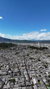 丽江古城建筑航拍