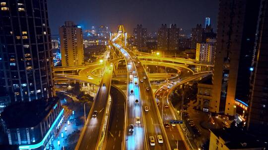 鲁班路夜景航拍