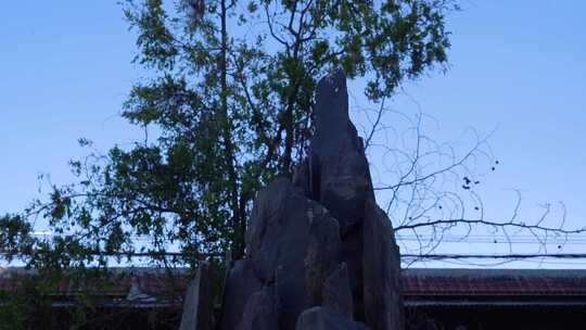 假山 人造景观 石头 花岗岩 山石 特写