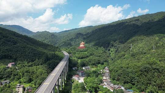 航拍江西井冈山5A景区