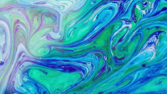 Alpha哑光抽象流体蓝绿紫罗兰混合艺术