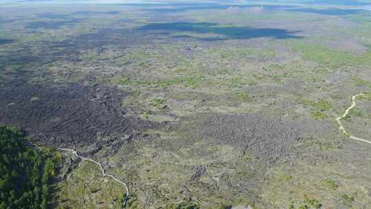 4K高清航拍-火山熔岩地貌