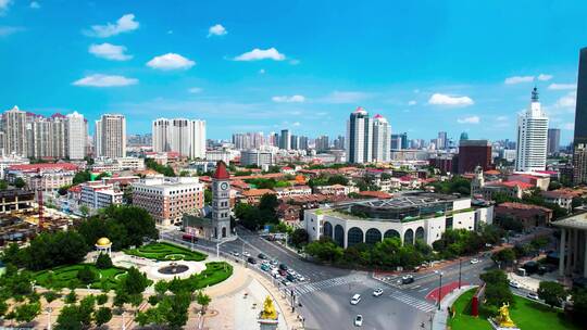 天津全景  意风区 津湾广场 津塔