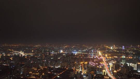 上海夜景航拍空镜