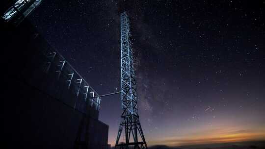 夏季星空流星雨延时