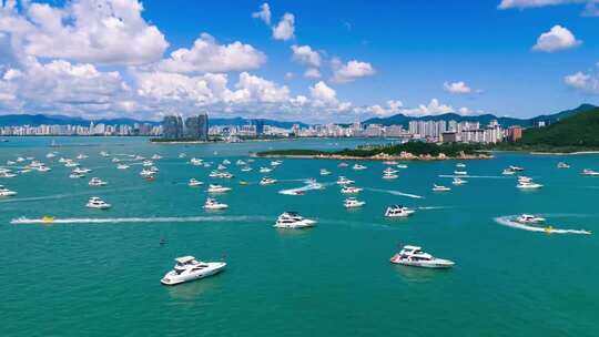 三亚游艇出海航拍延时摄影大合辑