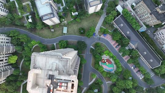 上海徐汇区俯拍空镜视频素材模板下载