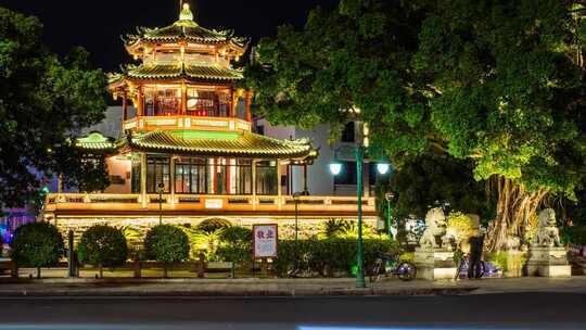 揭阳进贤门延时 揭阳夜景 进贤门夜景