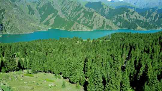 新疆是个好地方天山天池景区视频素材模板下载