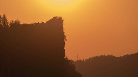 4k太阳下山日落夕阳延时