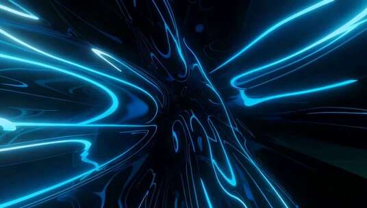 蓝色光线流动科技背景素材