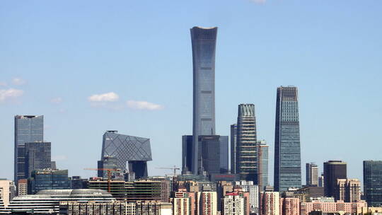 高空俯瞰北京东三环楼群