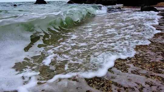 自然风光大海海水海浪视频