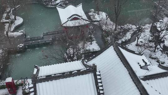 洛阳白马寺齐云塔寺院航拍雪景冬季视频素材模板下载