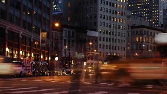 城市交通延时拍摄 城市夜景