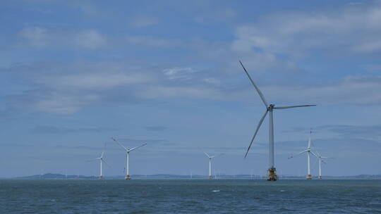 4K 风电 风机 风场 海上新能源