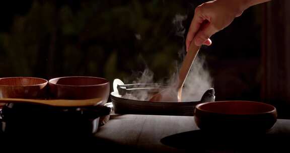 蘸酱，勺子，中餐，烹饪