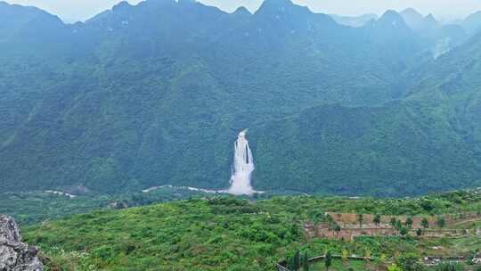 大自然瀑布山川河流