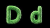 大写和小写绿色字母D的3D动画高清在线视频素材下载