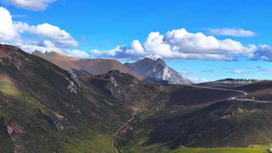 川西唯美壮丽雪山草原自然风景视频素材模板下载