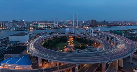 4K上海南浦大桥延时素材