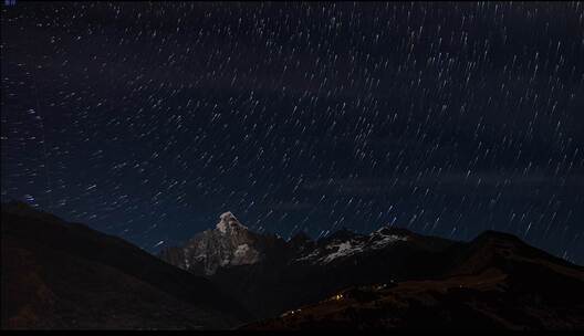 川西雪山四姑娘山星空延时摄影