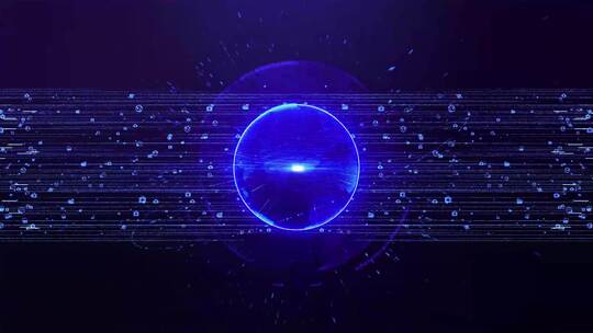 高端粒子三维动画广告发布会概念蓝色科技