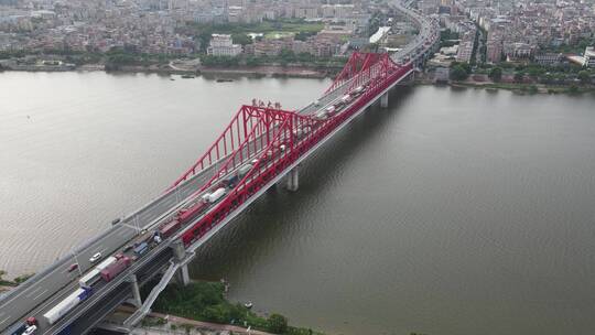 东莞东江大桥航拍视频素材模板下载