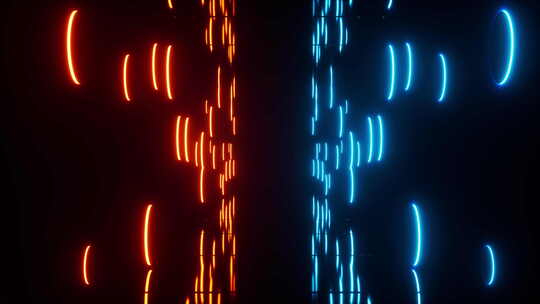 抽象渐变的霓虹隧道背景动画