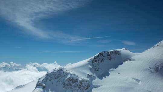 雪山自然风光延时