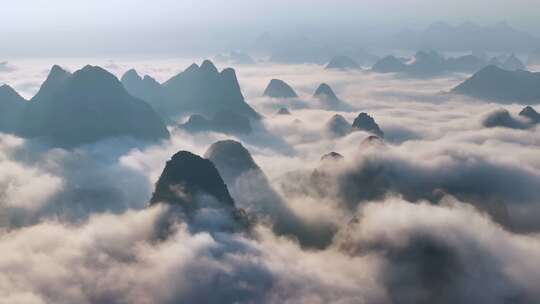 桂林漓江风光 烟雨漓江