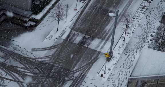 降雪，路，街，温哥华