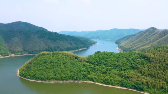 浙江湖州安吉赋石水库小杭坑航拍