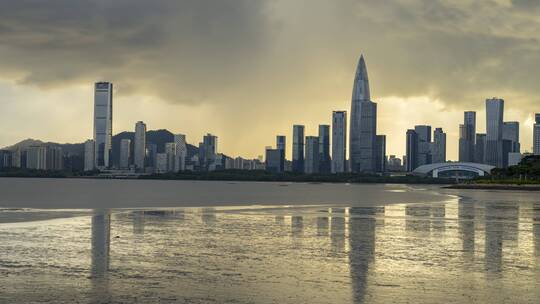 深圳湾雨中朝夕延时