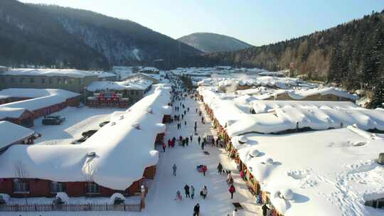 航拍中国雪乡 唯美童话世界冬季宣传片