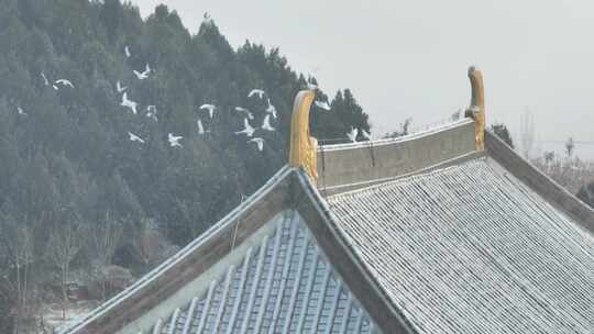 庆都山景区雪景