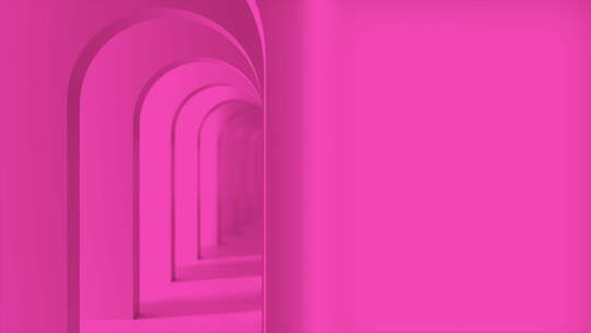 粉色拱形走廊