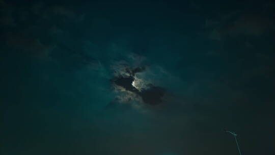 月亮太阳延时4K夜晚星空意境实拍