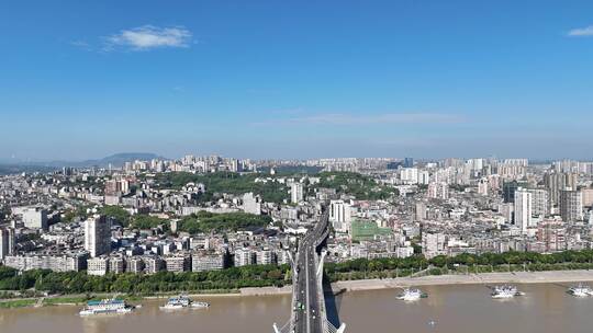 四川泸州城市风光泸州建设航拍