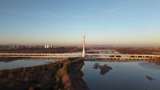 石家庄地标 复兴大街 滹沱河 湿地 城市