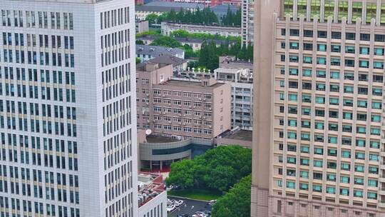 上海市华东理工大学徐汇校区航拍校园风景