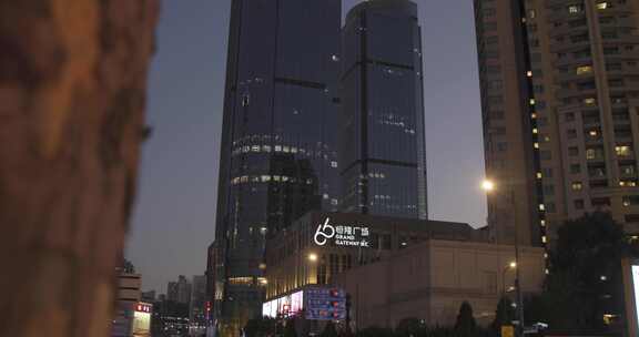 上海徐家汇大楼夜景8K视频