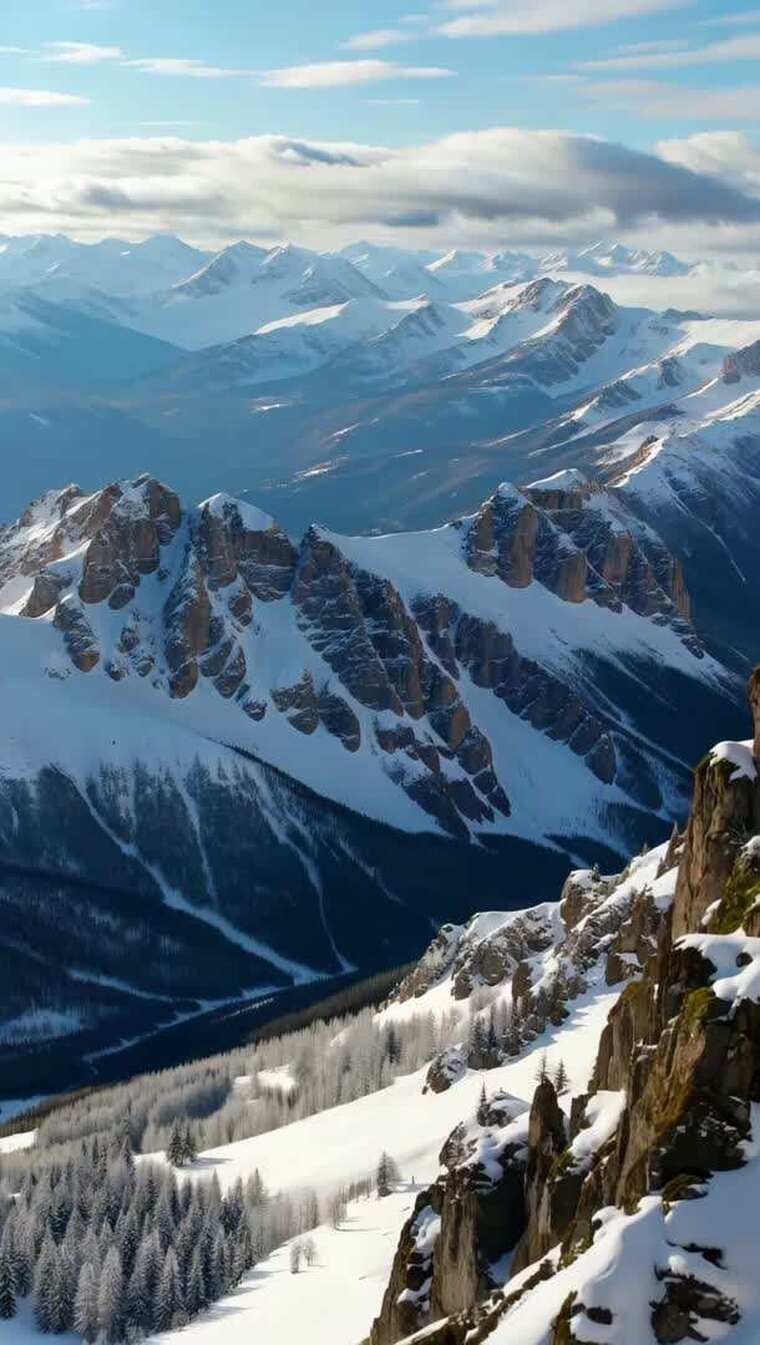 雪山自然风光全景