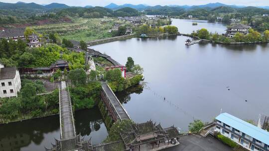 4k航拍赤城湖唐兴书院文旅目的地合集3