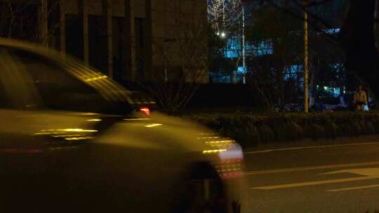 夜晚城市马路汽车车辆车流夜景视频素材视频素材模板下载