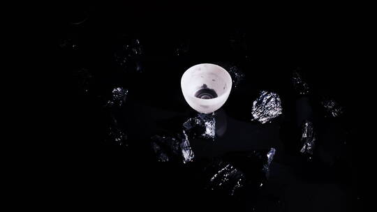 高级感黑色火山石白酒广告视频素材模板下载
