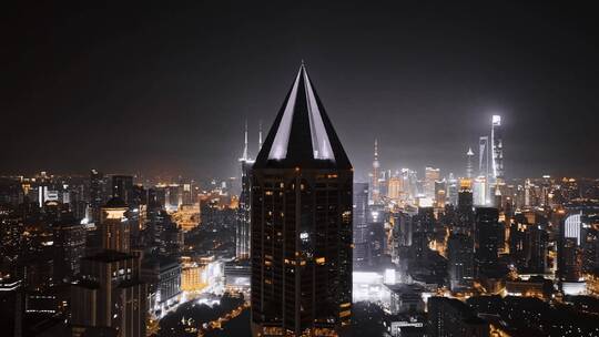 世茂广场夜景延时视频素材模板下载