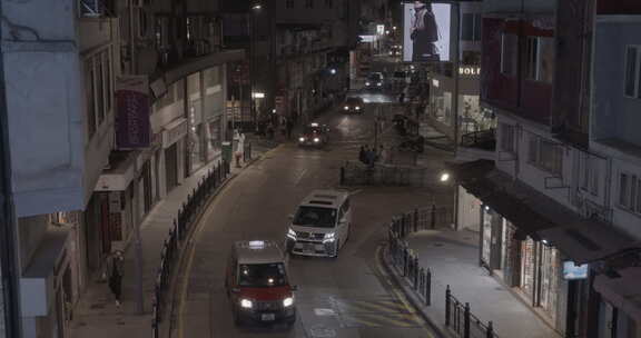 香港半山街道夜景